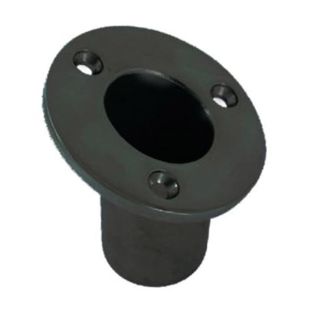 Vlaggenstokhouder zwart inbouw RVS 316