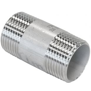 RVS316 Draadfitting Pijpnippel 3/8"