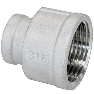 Verloopsok 1" x 3/4", Draadfitting, RVS316