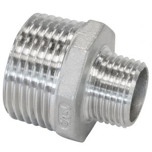 Verloopnippel 3/4" x 1/2", Draadfitting, RVS316