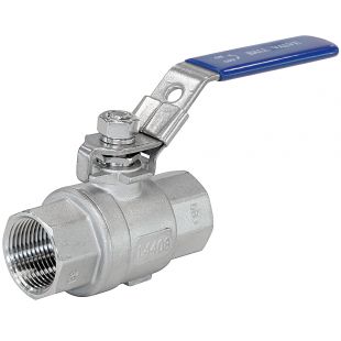 Kogelkraan 3/4", 2-delig, Binnen-Binnen, Draadfitting, RVS316