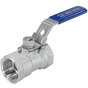 Kogelkraan 3/4", 1-delig, Binnen-Binnen, Draadfitting, RVS316