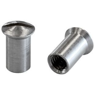 Hulsmoer met bolverzonken kop en sleuf art. 9061 RVS316 (A4)