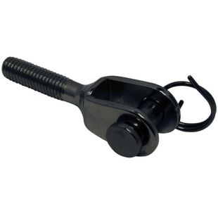Mini gaffel zwart RVS 316