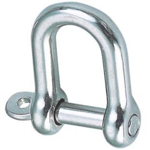 D sluiting met geborgde pen RVS 316