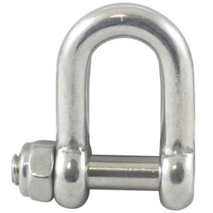 D sluiting met binnenzeskant en veiligheidsmoer RVS 316