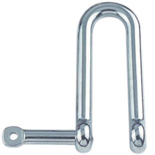 D sluiting lang met geborgde pen RVS 316