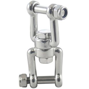 Wartel met gaffel-gaffel met borgmoer RVS 316