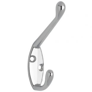 Kapstokhaak ovaal chroom