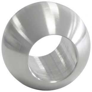 Kogel 30 mm met doorgaand gat 16 mm, Massief, RVS