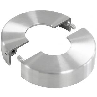 Rozet voor buis 42,4 mm, 107 x 25 mm, Tweedelig, RVS316