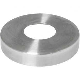 Rozet 125 x 25 mm met centraal gat 61 mm, RVS