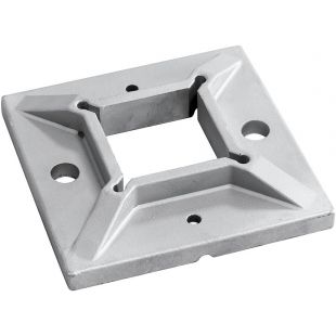 Lasflens 100 x 100 x 8.5 mm, Voor koker 40 x 40 mm, RVS