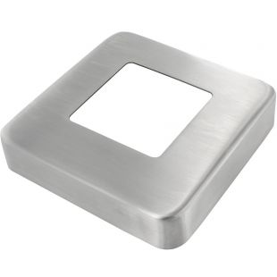 RVS rozet 96 x 96 mm voor koker 40 x 40 mm