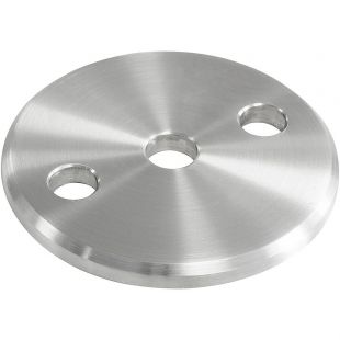 Ankerplaat Rond 70 x 6 mm, Met facetrand, RVS