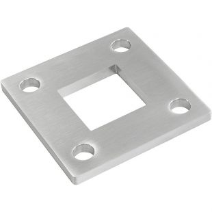 Ankerplaat Koker 40 x 40 mm, 92 x 92 x 8 mm, RVS