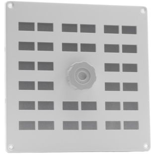 Ventilatierooster afsluitbaar wit met draaiknop 