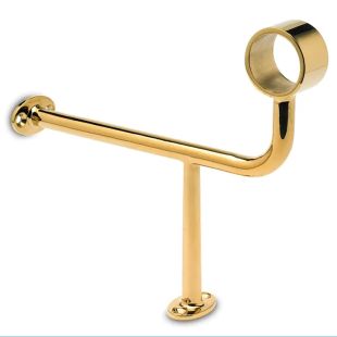 Voetsteun Rond voor buis 50,8 mm, Vloer-/Wandmontage, Messing