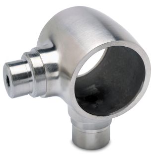 Opschuifsteun 38,1 mm met 2 uitgangen en M8 RVS Look
