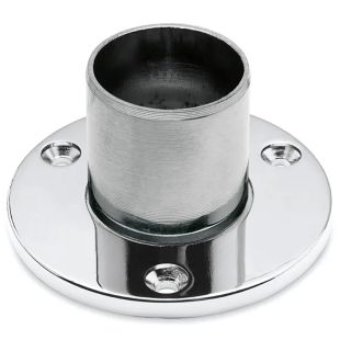 Vloerflens 25,4 x 1,27 mm met M8 chroom