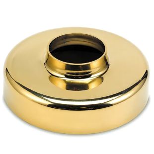 Rozet voor buis 38,1 mm, 102 x 34 mm messing