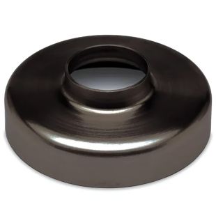 Rozet voor buis 38,1 mm, 102 x 34 mm zwart