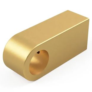 Buishouder voor keukenreling 25,4 mm mat messing
