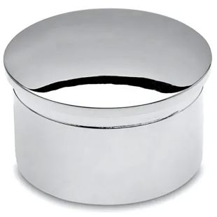 Eindkap 19,0 x 1,0 mm halfbol chroom