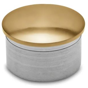 Eindkap 25,4 x 1,27 mm halfbol mat messing