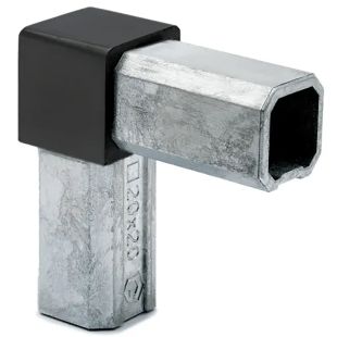 Knie 20 x 20 x 1,5 mm zwart