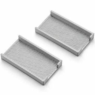 Eindkap voor muurprofiel Lijn zilver grijs, per 2 stuks