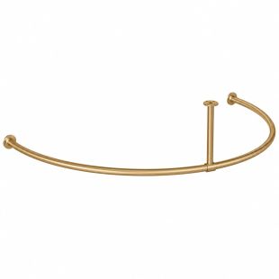Kledingstang muur en plafond halfrond mat messing