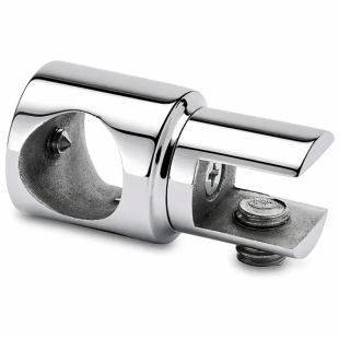 Glasplaatklem voor buis 19,0 mm doorgaand chroom