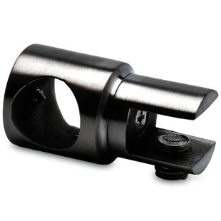 Glasplaatklem voor buis 19,0 mm doorgaand zwart