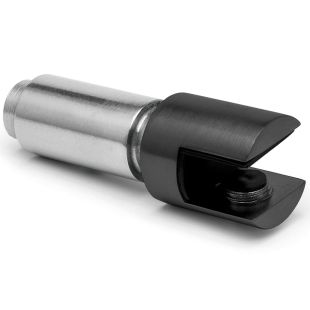Glasplaatklem voor buis 19,0 mm plafondmontage zwart