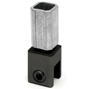 Glasplaatklem voor koker 20 x 20 x 1,5 mm zwart