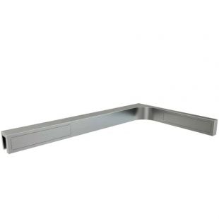 Douchewand steun hoek 90 graden RVS geborsteld