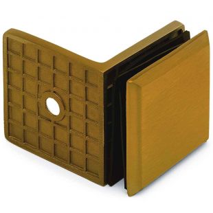 Hoekverbinder 90 graden Cherry glas 8 - 12 mm messing mat