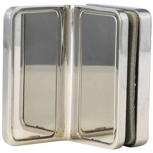 Hoekverbinder 90 graden Tasha glas 8 - 10 mm chroom