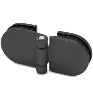 Glazen deur scharnier glas-glas zwart