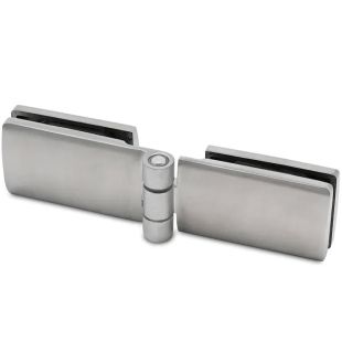 Glazen deur scharnier Helena glas-glas RVS