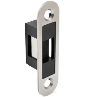 Sluitplaat Gertruda tbv magnetisch deurslot voor glazen deur Gertrudis RVS