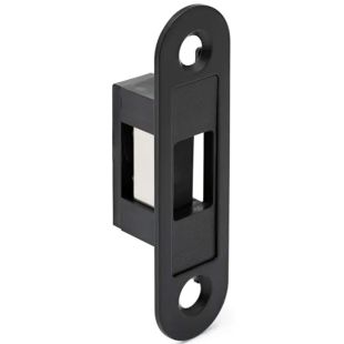 Sluitplaat Gertruda tbv magnetisch deurslot voor glazen deur Gertrudis zwart