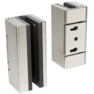 Scharnier glazen deur Tine tbv klemmontage glas-wand RVS look