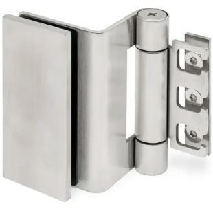 Scharnier glazen deur voor kozijnprofiel verstelbaar Anneliese RVS