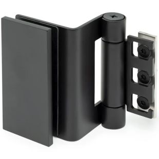 Scharnier glazen deur voor kozijnprofiel verstelbaar Anneliese zwart