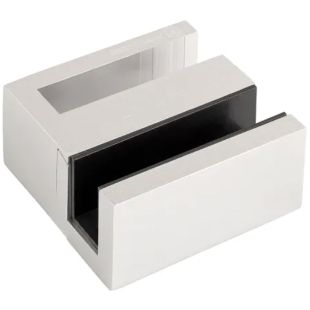 Glazen schuifdeur ondergeleider Bianca aluminium zilver mat geanodiseerd