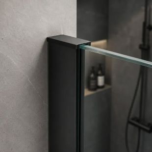 Muurprofiel voor inloopdouche 2200 mm zwart