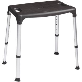 SecuCare Douchekrukje Quattro rechthoekig verstelbaar zwart