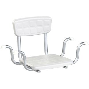 SecuCare Badzitje Quattro wit met rugleuning